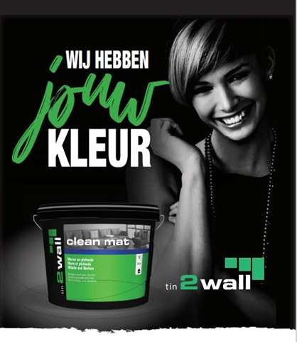 Tin2wall muur en plafonds Clean Mat