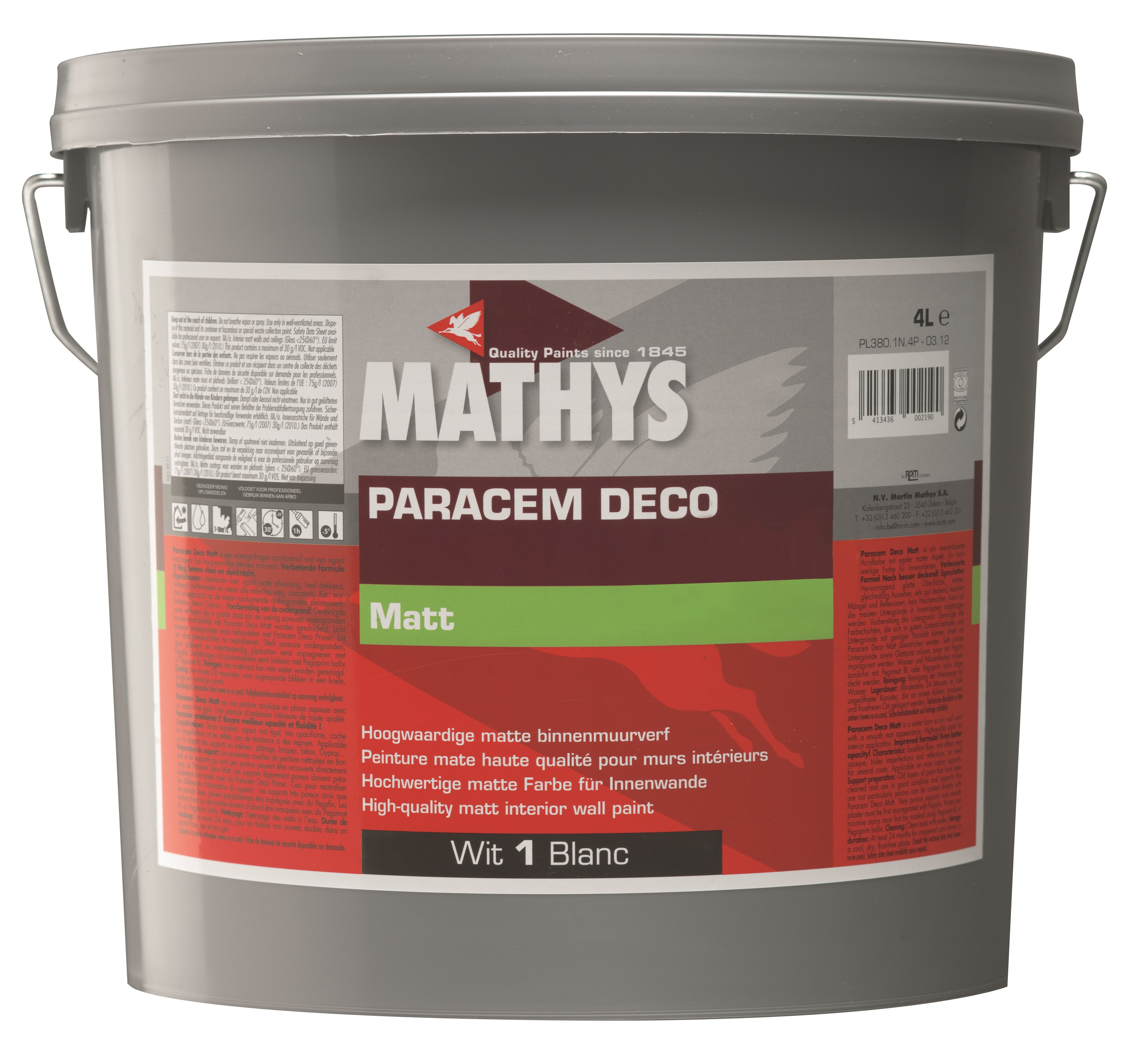 Paracem Deco Matt WIT