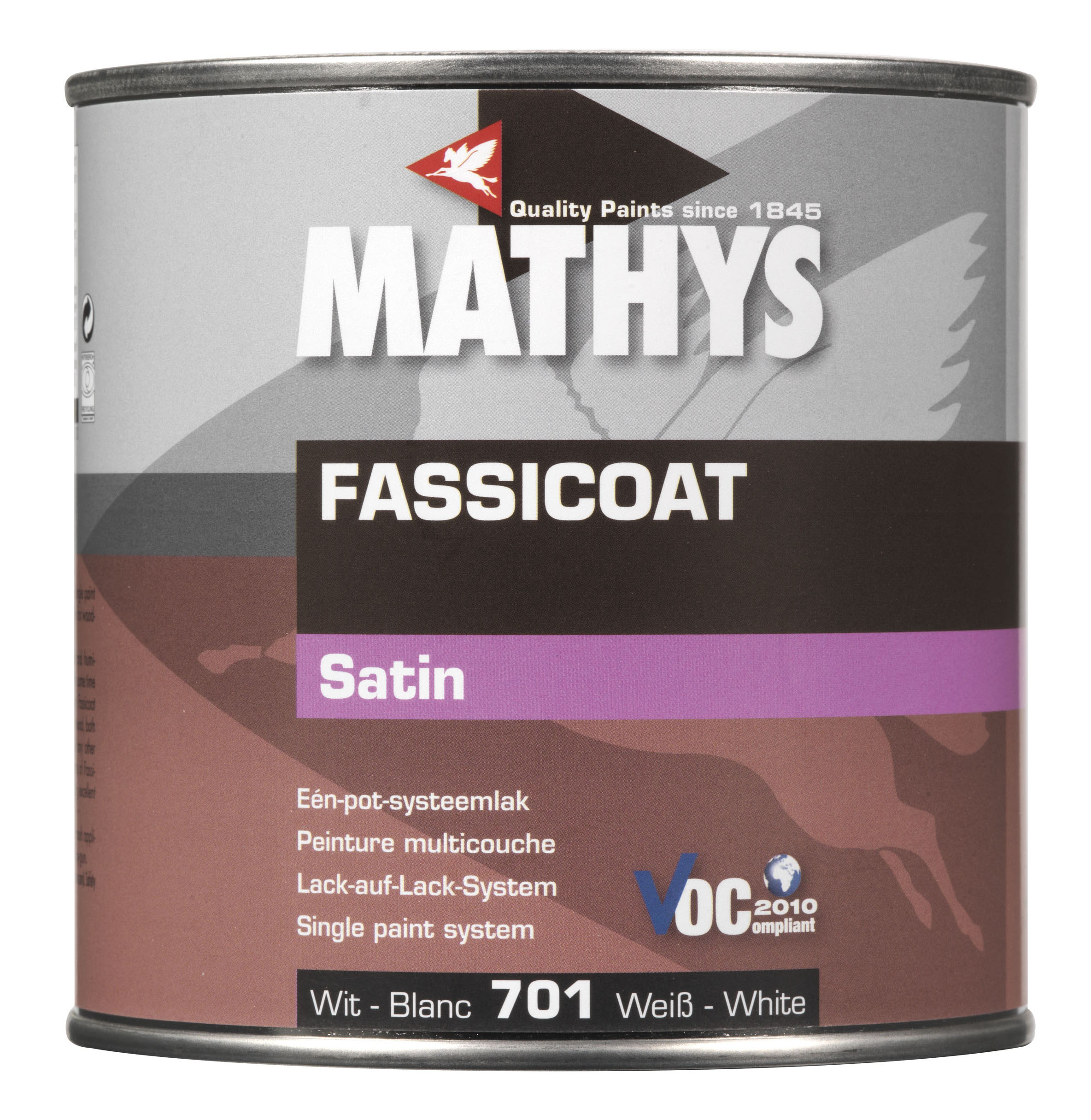 Fassicoat Satin wit